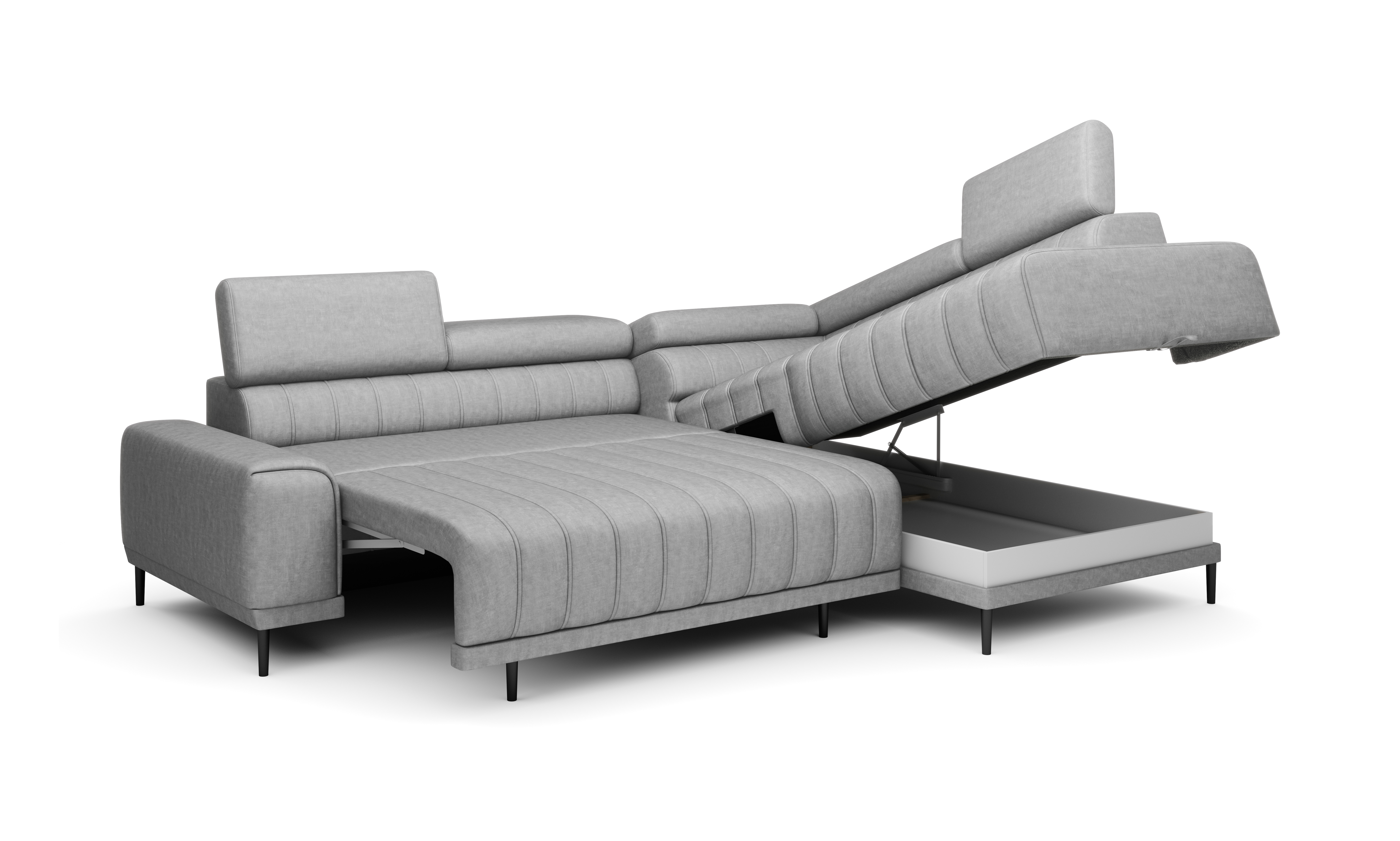 Ecksofa Caldo L Schlaffunktion Bettkasten